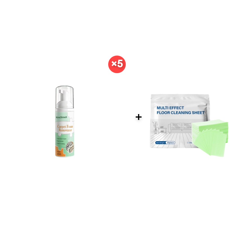 š„Limited Time Promotion 50% OFFš„Waterless Carpet Foam Stain Remover with Towel
