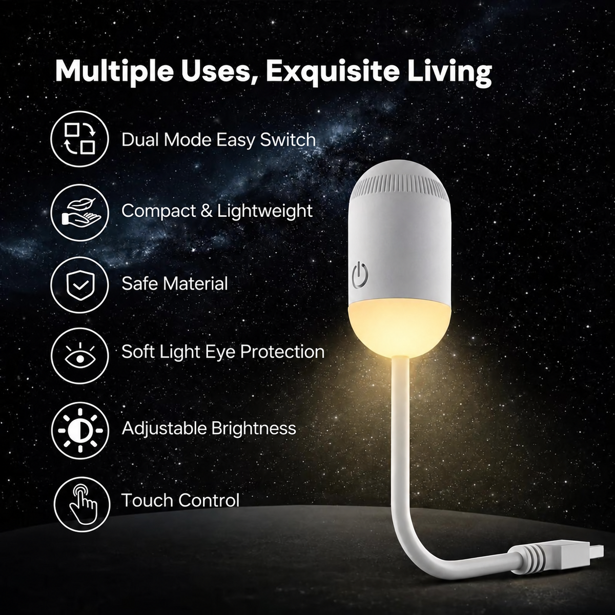 💡🌃2-in-1 Galaxy Star Projector USB Night Light for Indoor Decor
