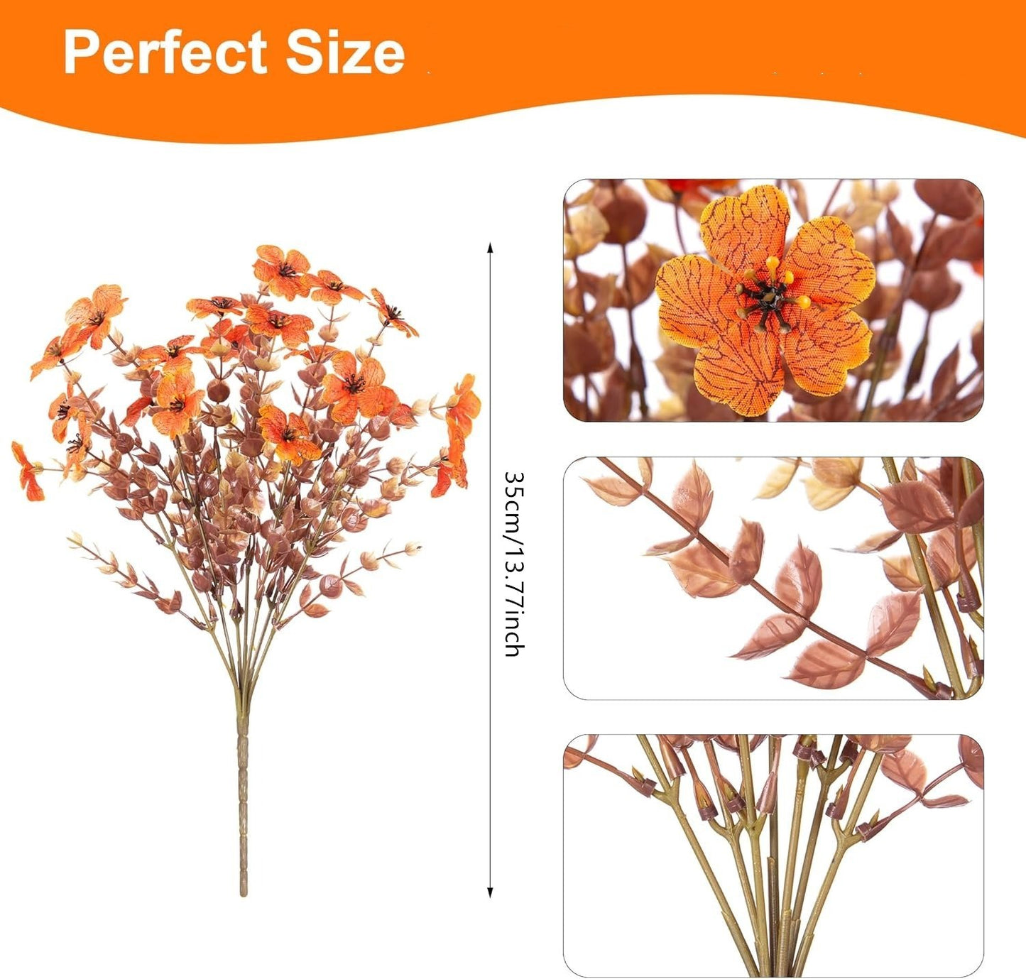 UV resistant artificial outdoor flowers