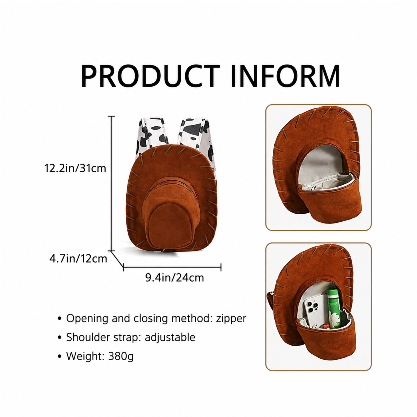 🔥Western Cowboy Hat Shaped Backpack