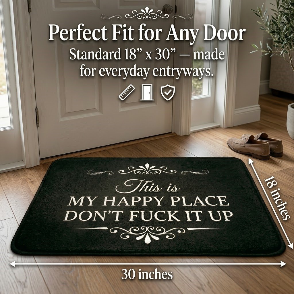 The "My Happy Place" Boundary Doormat