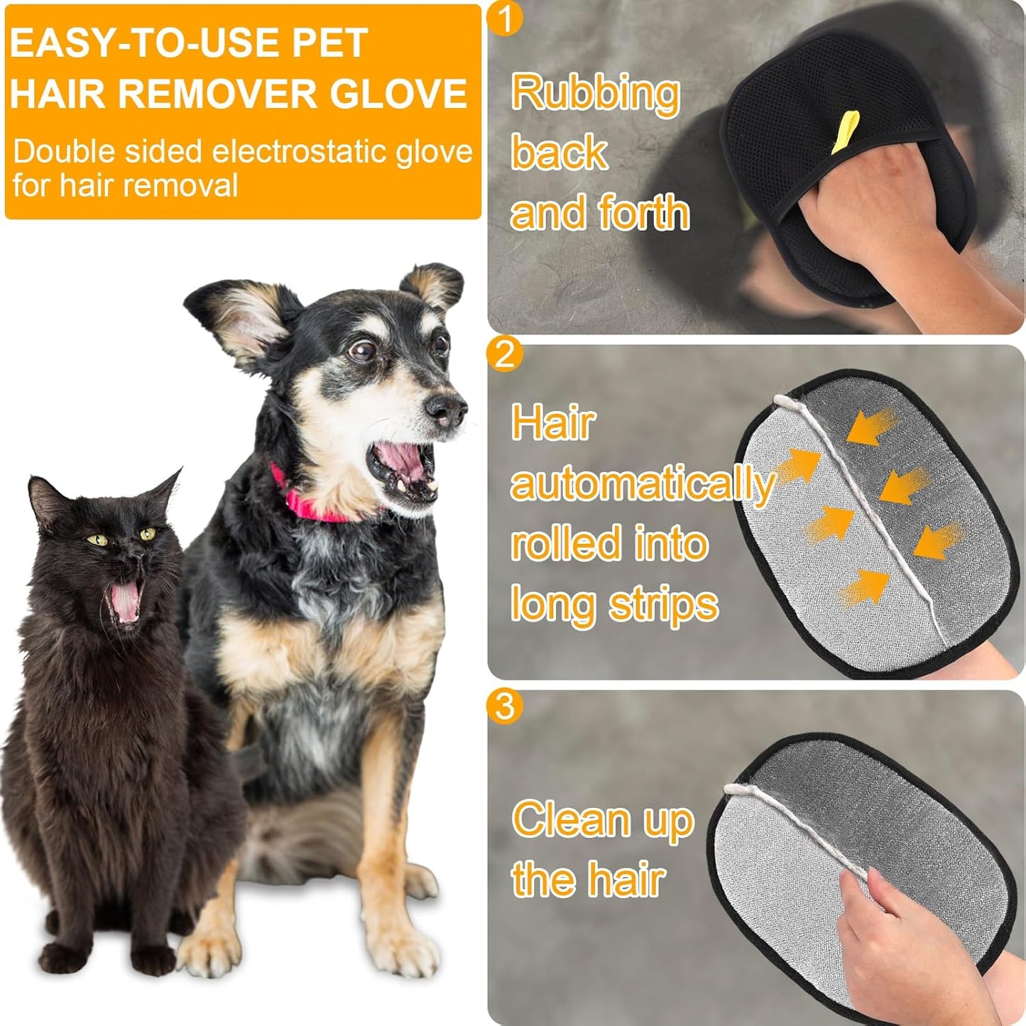 Pet Hair Removal Glove – 🐾Effortless Fur Cleanup
