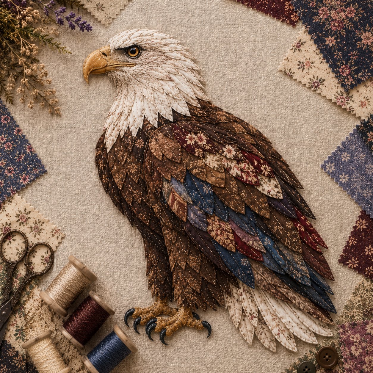 🧵 Beginner Friendly ✨ 3D Patchwork Bird DIY Craft Kit – Create a Layered Fabric Bird Worth Displaying