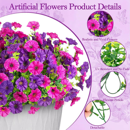 UV resistant artificial outdoor flowers