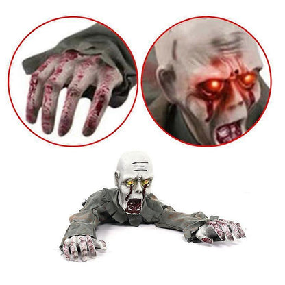 Crawling Zombie Scary Horror Bloody Haunted Animated Prop Halloween Decorations