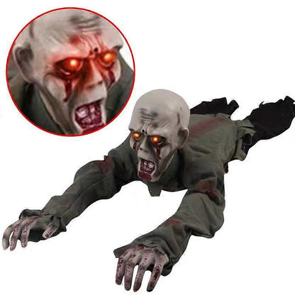 Crawling Zombie Scary Horror Bloody Haunted Animated Prop Halloween Decorations