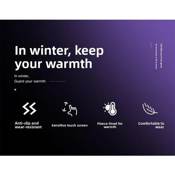 Tryiho -Outdoor Winter Gloves Touchscreen Windproof Full-Finger Gloves