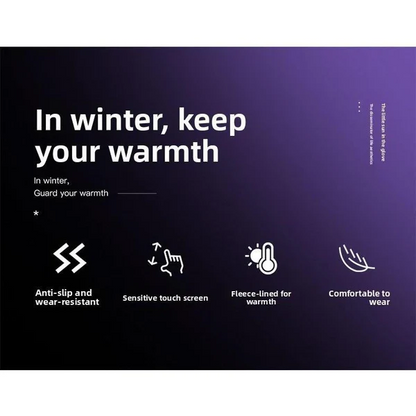 Tryiho -Outdoor Winter Gloves Touchscreen Windproof Full-Finger Gloves