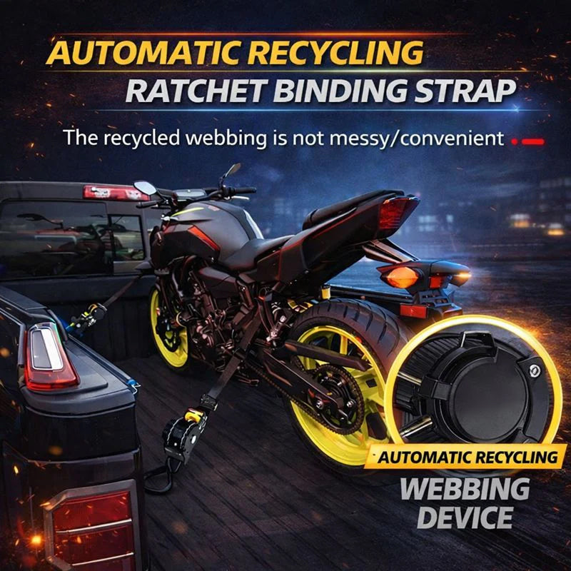 Trysoviren Auto-Retract Tie-Down Ratchet Straps