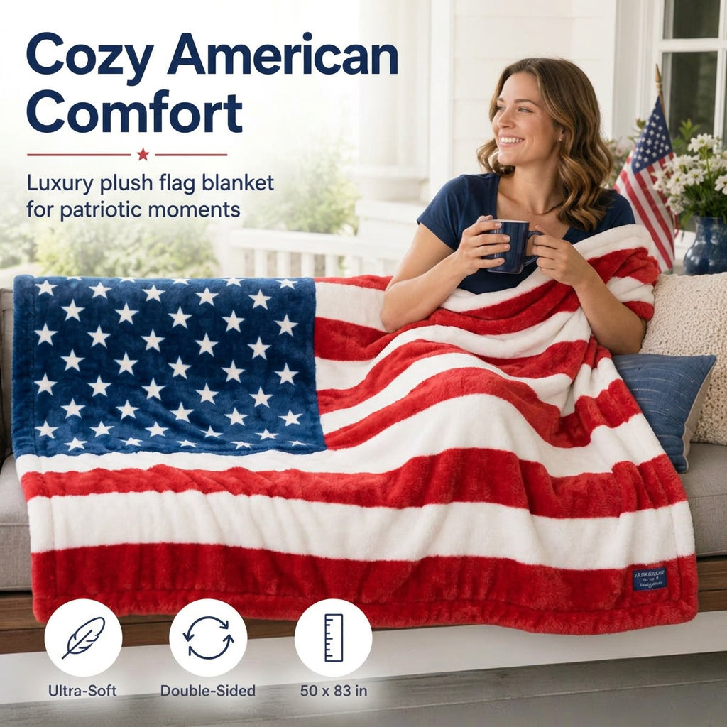 A beautifully crafted patriotic throw designed to bring comfort