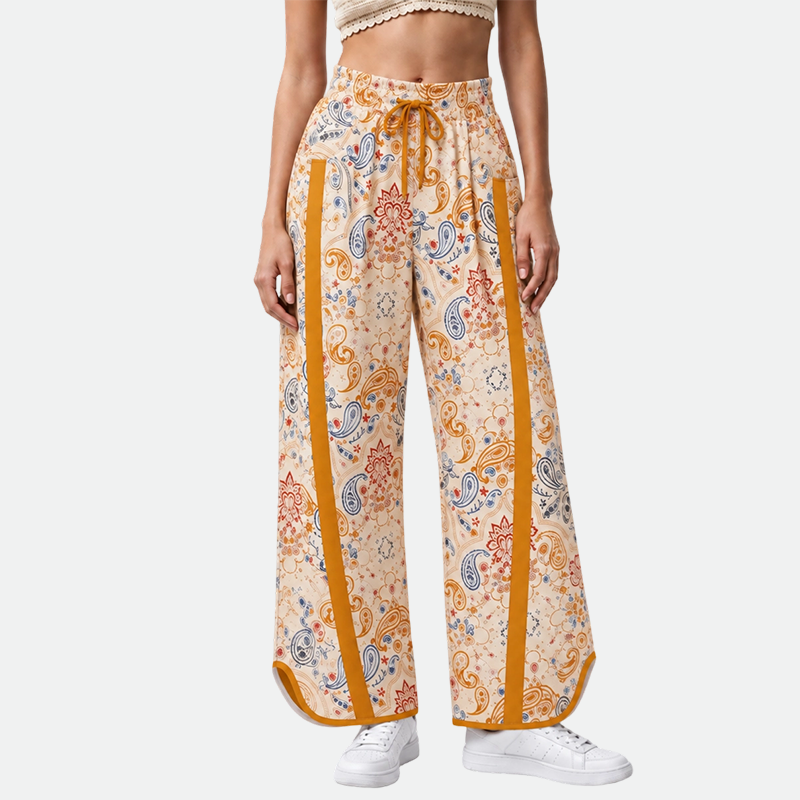 Women's High Waist Printed Wide Leg Sweatpants