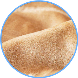 Close-up of the soft beige fleece lining texture