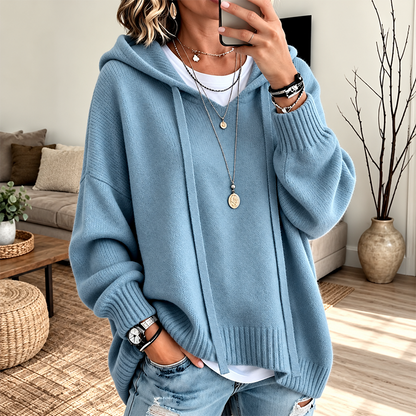 Women's Casual Hooded Knit Sweater