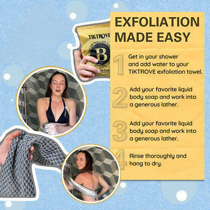 Trysoviren Exfoliating Antibacterial Shower Towel