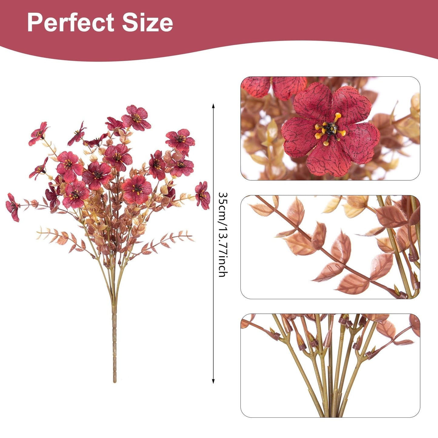 UV resistant artificial outdoor flowers
