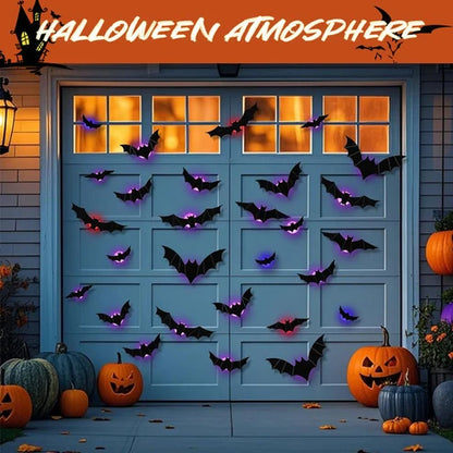 🦇 Halloween Decoration: 3D LED Bat-Shaped Wall Light