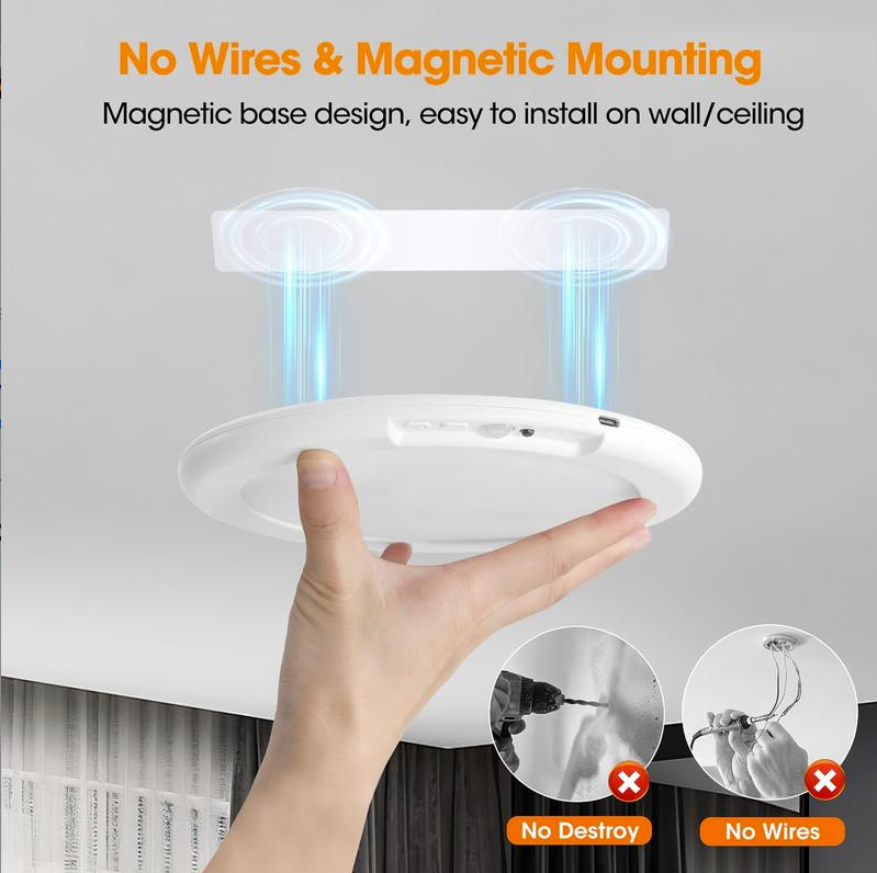 🔥Rechargeable Motion Sensor Ceiling Light with Remote