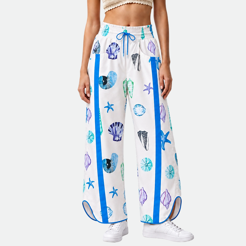 Women's High Waist Printed Wide Leg Sweatpants