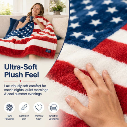 A beautifully crafted patriotic throw designed to bring comfort
