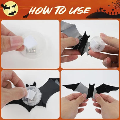 🦇 Halloween Decoration: 3D LED Bat-Shaped Wall Light