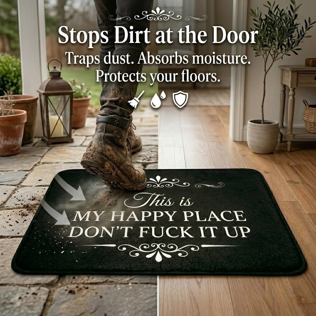 The "My Happy Place" Boundary Doormat