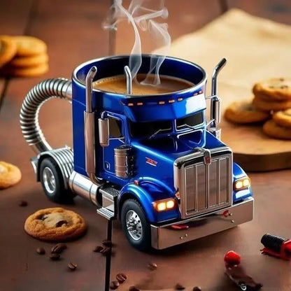 Durable Semi-Truck Shaped Coffee Mug – Handcrafted Resin Mug for Family & Friends