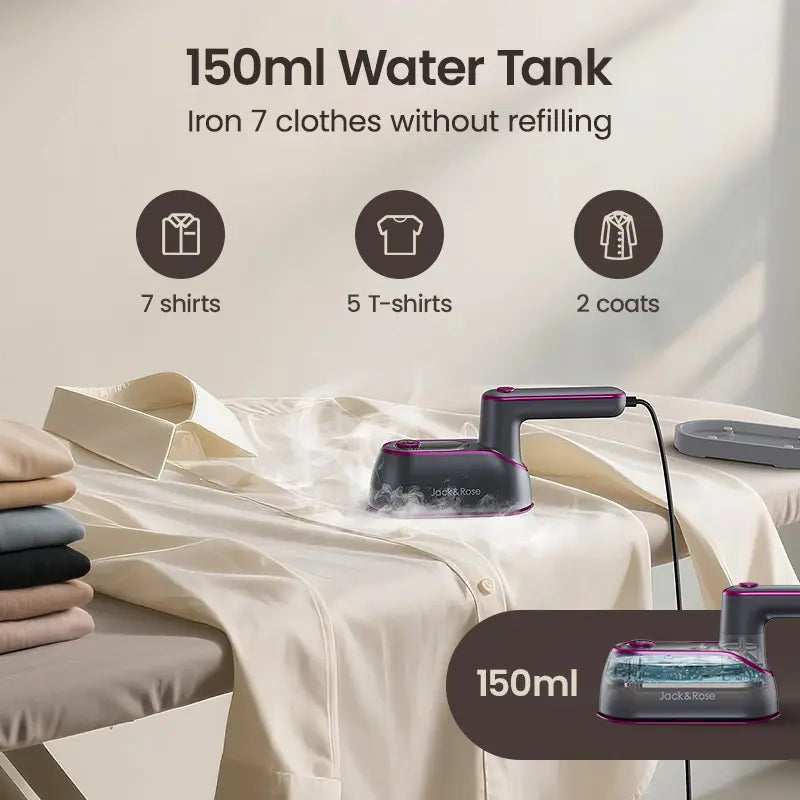Jack & Rose Portable Steam Iron & Clothes Steame