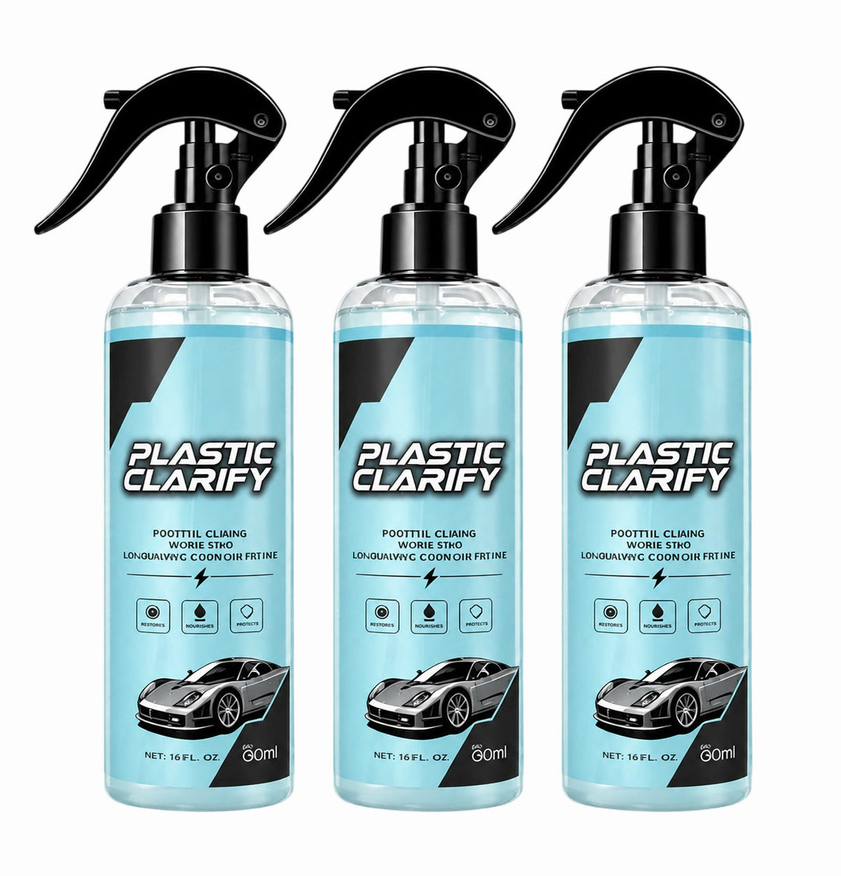 Car Plastic Trim Restorer Spray for Faded Surfaces