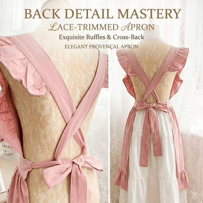 The Provencal: Lace-Trimmed Artisanal Apron