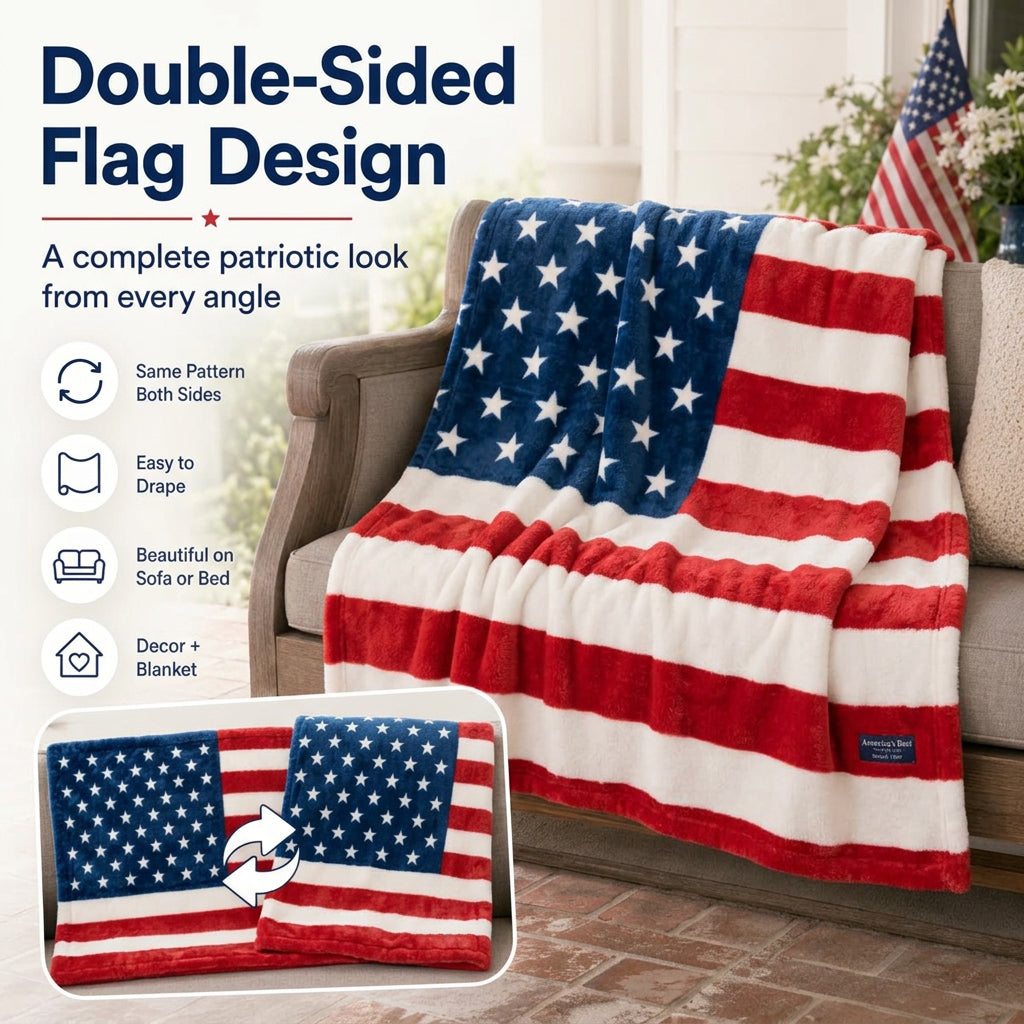 A beautifully crafted patriotic throw designed to bring comfort