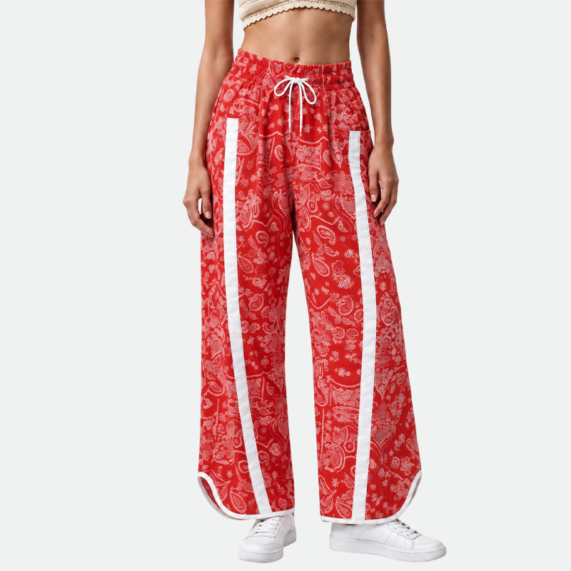Women's High Waist Printed Wide Leg Sweatpants
