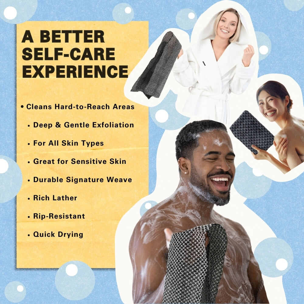 Trysoviren Exfoliating Antibacterial Shower Towel