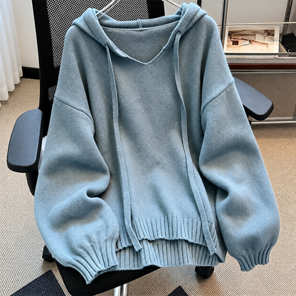 Women's Casual Hooded Knit Sweater
