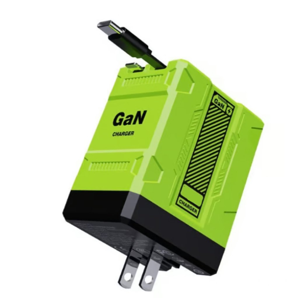 2-in-1 GaN Trysoviren 3.0  Charger with Retractable Cables