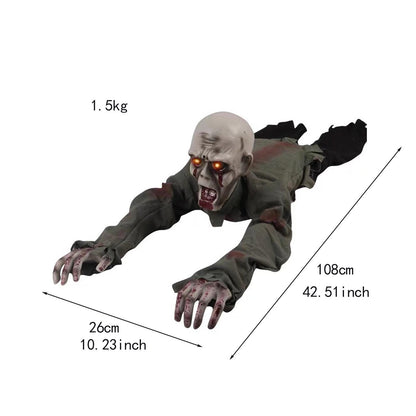 Crawling Zombie Scary Horror Bloody Haunted Animated Prop Halloween Decorations