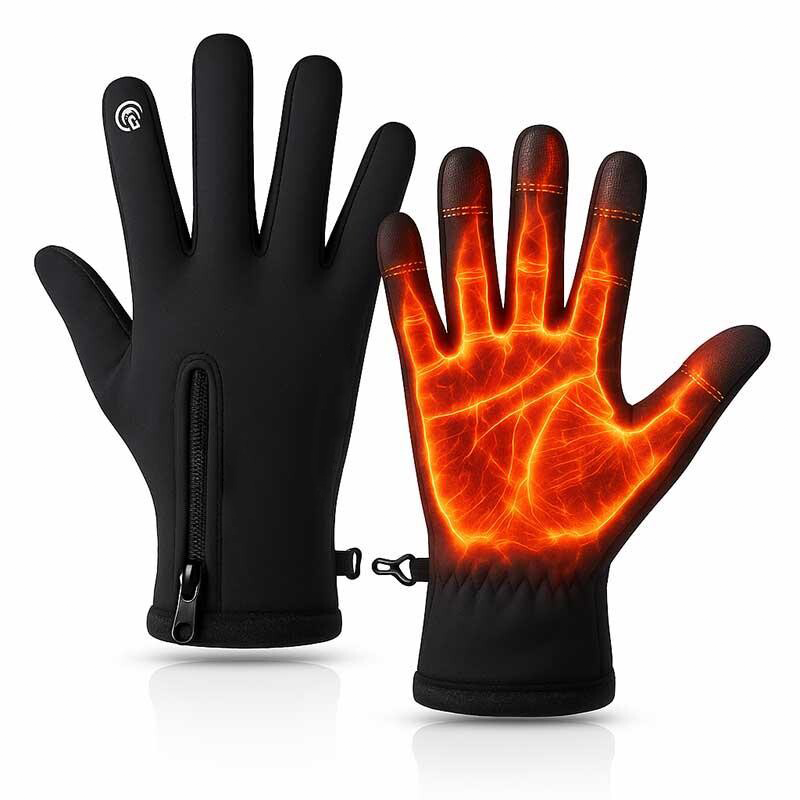 Tryiho -Outdoor Winter Gloves Touchscreen Windproof Full-Finger Gloves