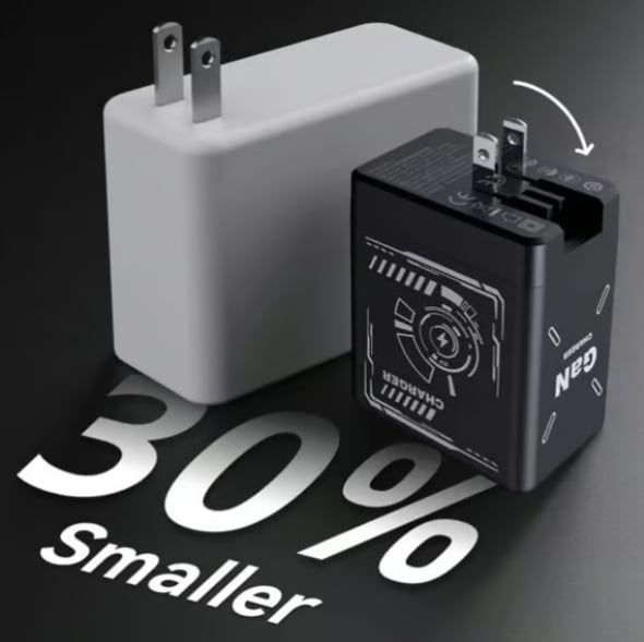 2-in-1 GaN Trysoviren 3.0  Charger with Retractable Cables