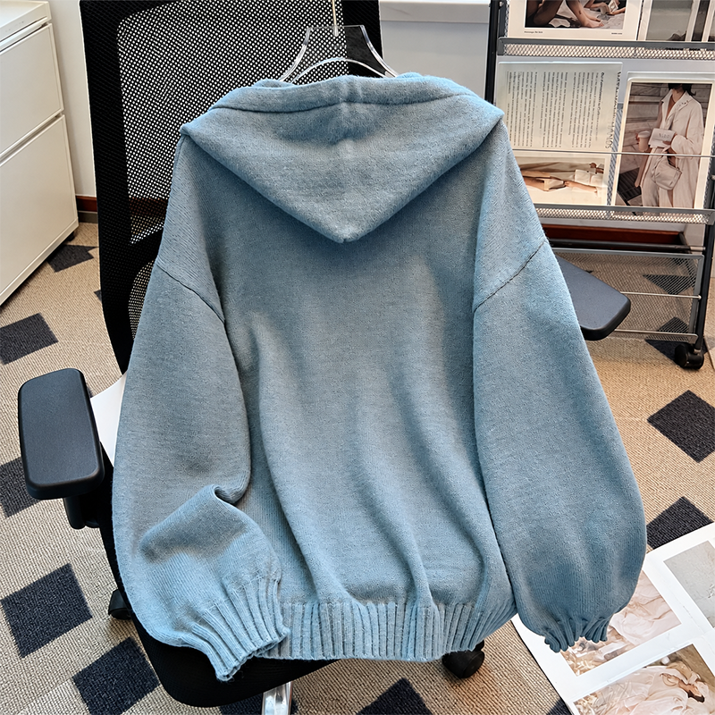 Women's Casual Hooded Knit Sweater