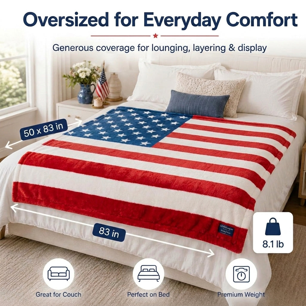 A beautifully crafted patriotic throw designed to bring comfort