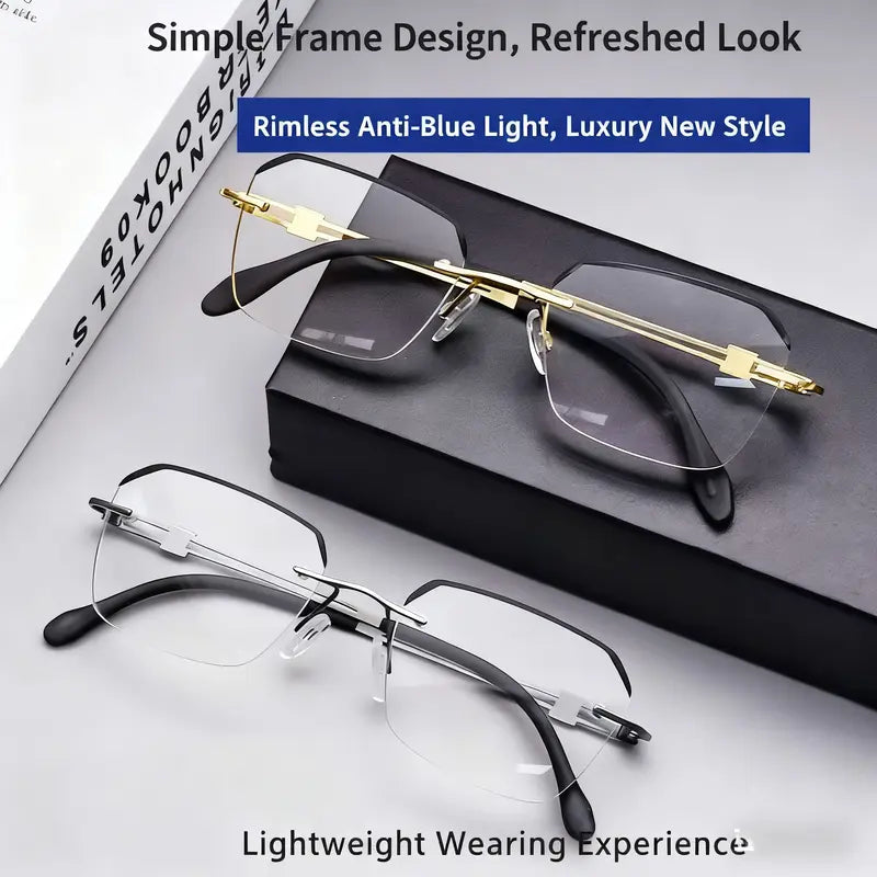 🏆🏆HD Blue Light Filtering Reading Glasses, Premium Anti-Blue Light Lenses