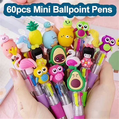 💖20Pcs Mini Multicolor Pens in One 4-in-1 Cute Pens Bulk for Kids