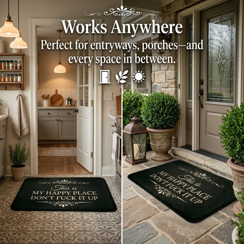 The "My Happy Place" Boundary Doormat