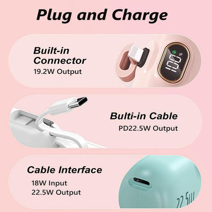 🎉⏰5000mAh Mini Portable Charger Power Bank for phone🔋