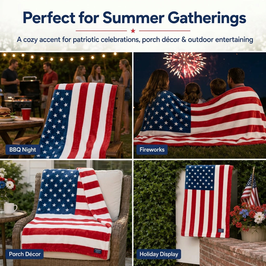 A beautifully crafted patriotic throw designed to bring comfort