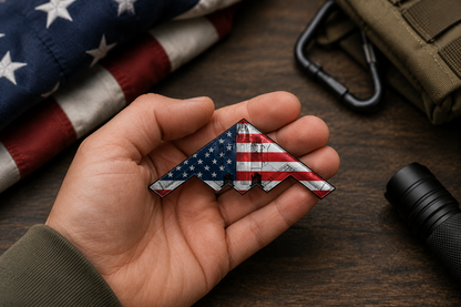 Spirit of ’76 B-2 Stealth Bomber Challenge badge – 250th Anniversary Patriotic Collectible