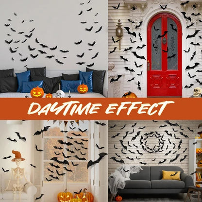 🦇 Halloween Decoration: 3D LED Bat-Shaped Wall Light