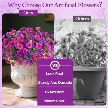 UV resistant artificial outdoor flowers