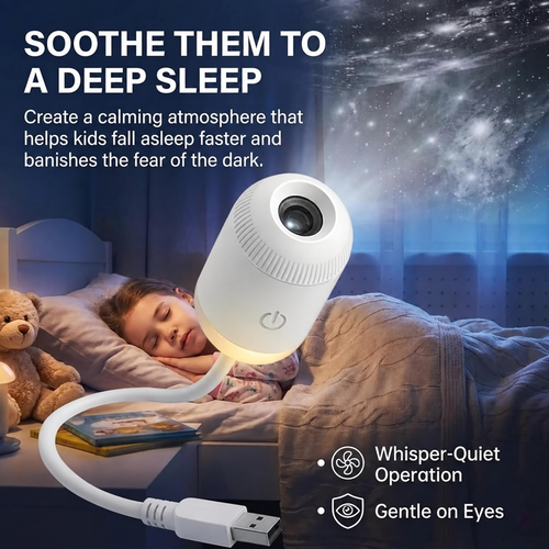 💡🌃2-in-1 Galaxy Star Projector USB Night Light for Indoor Decor