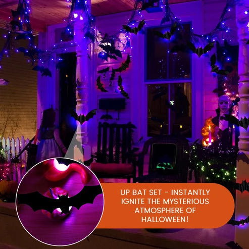 🦇 Halloween Decoration: 3D LED Bat-Shaped Wall Light