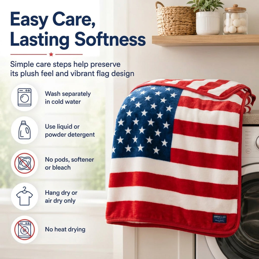 A beautifully crafted patriotic throw designed to bring comfort